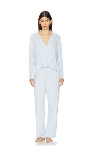 Gisele Rib Long PJ Set in Baby Blue. - size L (also in M, S, XS) - eberjey - Modalova