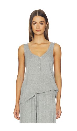 Dream Rib Vneck Tank Top in Grey. - size L (also in M, S) - eberjey - Modalova