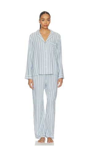 Nautico Long Pajama Set in Baby Blue. - size XS (also in S, M) - eberjey - Modalova