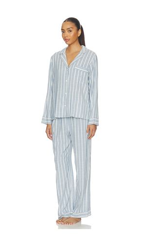 Nautico Long Pajama Set in Baby Blue. - size M (also in S, XS) - eberjey - Modalova
