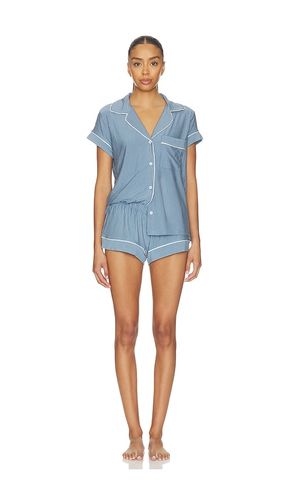 Gisele Printed Shortie Pajama Set in Blue. - size L (also in XL, XS) - eberjey - Modalova