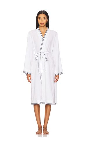 Linen Blend Long Sleeve Robe in . - size L (also in M, S, XL) - eberjey - Modalova