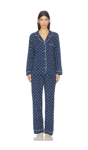 Gisele Printed Long Pajama Set in Navy. - size XS (also in S, M, L) - eberjey - Modalova