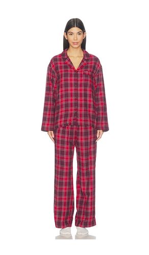 Flannel Pajama Set in Oxford Check, Holly Red & in Red. - size XS (also in S, L) - eberjey - Modalova