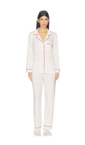 Gisele Printed Long Pajama Set in Ivory. - size XS (also in S, M, L) - eberjey - Modalova