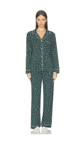 Gisele Printed Long Pajama Set in Green. - size L (also in M, S, XL, XS) - eberjey - Modalova