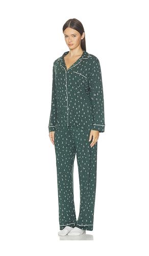 Gisele Printed Long Pajama Set in Green. - size L (also in M, S, XL, XS) - eberjey - Modalova