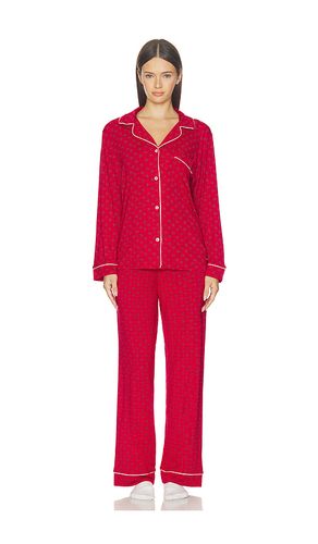Gisele Printed Long Pajama Set in Red. - size XS (also in S, L) - eberjey - Modalova