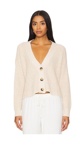 The Recycled Sweater Cropped Cardigan in Cream. - size L (also in S, XS) - eberjey - Modalova