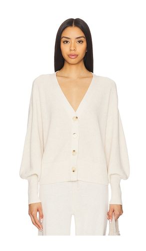 Fine Gauge Sweater Cardigan in Cream. - size L (also in M, S, XS) - eberjey - Modalova