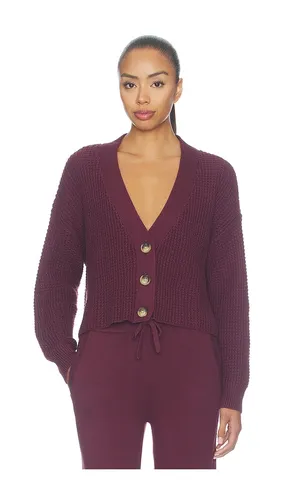 Recy Sweater Crop Cardigan in Purple. - size L (also in M, S, XS) - eberjey - Modalova