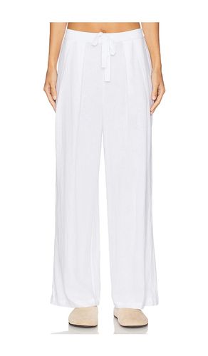 Linen Blend Relaxed Pant in Ivory. - size L (also in M, S, XL, XS) - eberjey - Modalova