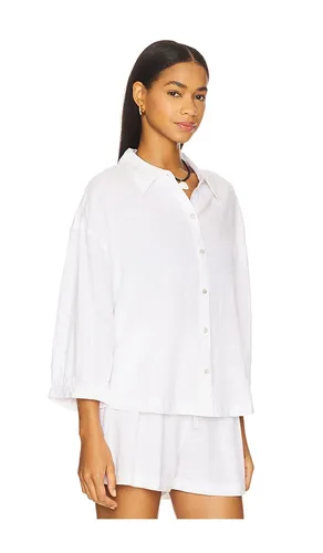 Linen Blend Relaxed Sleeve Top in . Size L. Also in XS - eberjey - Modalova