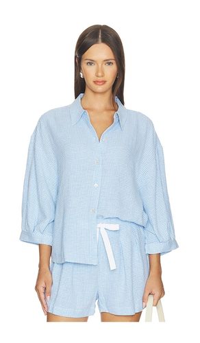 Linen Blend Relaxed Sleeve Top in . Size L. Also in M, S, XL, XS - eberjey - Modalova