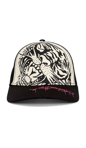 Printed Tiger Outline Hat in Black - Ed Hardy - Modalova