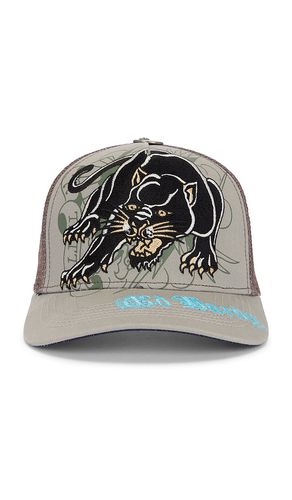 Embroidered Crouching Panther Hat in Green - Ed Hardy - Modalova