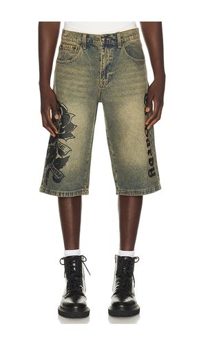 Spider skulls rhinestone long shorts in color blue size 30 (also in 32, 34, 36) - Ed Hardy - Modalova
