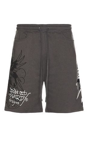 Skull Fleece Short in Grey. - size L (also in M, XL/1X) - Ed Hardy - Modalova