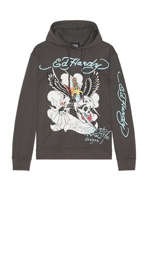 Eagle Fleece Hoodie in Grey. - size L (also in M, XL/1X) - Ed Hardy - Modalova