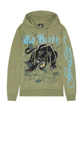 Crouching Panther Pullover Hoodie in Green. - size L (also in M, S) - Ed Hardy - Modalova