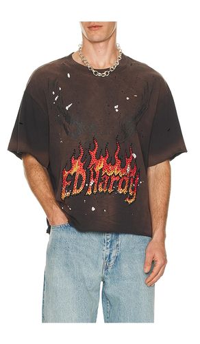 By appointment only eagle flame cropped boxy tee in color grey size S (also in M, L, XL/1X) - Ed Hardy - Modalova