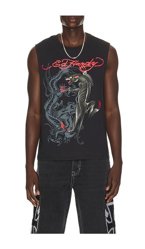 Panther Rose Cut Off Tee in . Size L. Also in M, S, XL/1X - Ed Hardy - Modalova