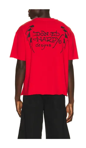 Skull Roses Boxy Cropped Tee in . Size S. Also in M, L, XL/1X - Ed Hardy - Modalova