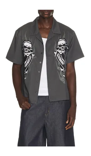 Skeles Workwear Shirt in Charcoal. - size L (also in M, S, XL/1X) - Ed Hardy - Modalova