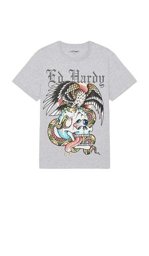 Rhinestone Battle Tee in Grey. - size L (also in M, S, XL/1X) - Ed Hardy - Modalova