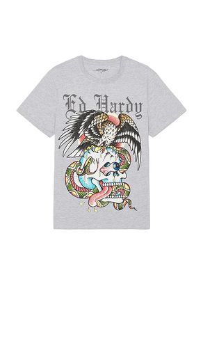 Rhinestone Battle Tee in Grey. - size L (also in S, XL/1X) - Ed Hardy - Modalova