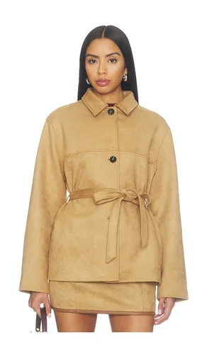 Terrain Belted Faux Suede Jacket in . Size L. Also in M, S, XL, XS - Elodie the Label - Modalova