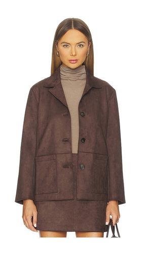 Elodie Hayes Vegan Suede Jacket in Brown. - size L (also in M, S, XL, XS) - Elodie the Label - Modalova