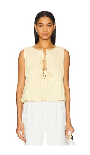 Kali Linen Top in Lemon. - size L (also in M, S) - Elodie the Label - Modalova