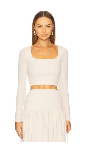 Cleo Cropped Knit Top in Ivory. - size L (also in M, S, XL) - Elodie the Label - Modalova