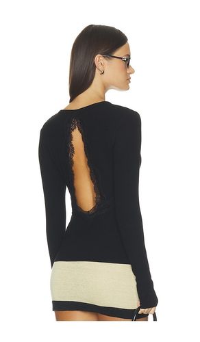 RIPPSTRICK-OBERTEIL MIT SPITZENRÜCKEN NOIR in . Größe L. Also in M, S, XS - Elodie the Label - Modalova