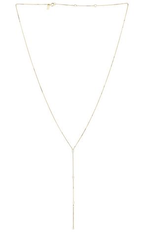 Diamond Callae Lariat Necklace in Metallic Gold - EF COLLECTION - Modalova