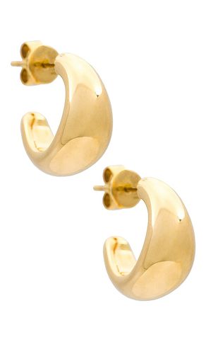 Jumbo dome hoop earrings in color metallic gold size all in - Metallic Gold. Size all - EF COLLECTION - Modalova