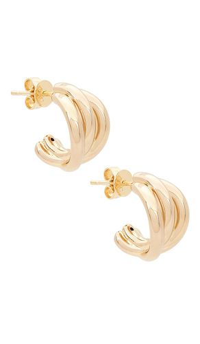 Knot huggie earrings in color metallic gold size all in - Metallic Gold. Size all - EF COLLECTION - Modalova