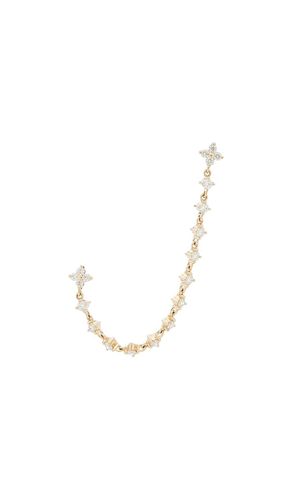 Diamond Fleur Double Stud Earring in - EF COLLECTION - Modalova