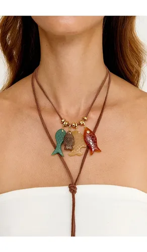 Fish Charm Wrap Necklace in - Eliou - Modalova