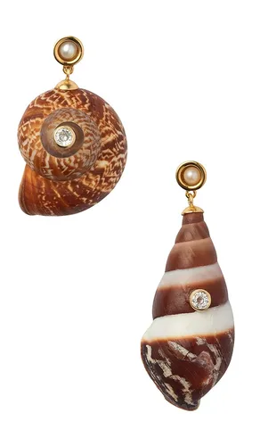 Pendientes vistosos caracol en color marrón talla all - Eliou - Modalova
