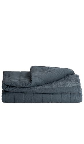 King/Cal King Linen+ Coverlet in Navy - Ettitude - Modalova