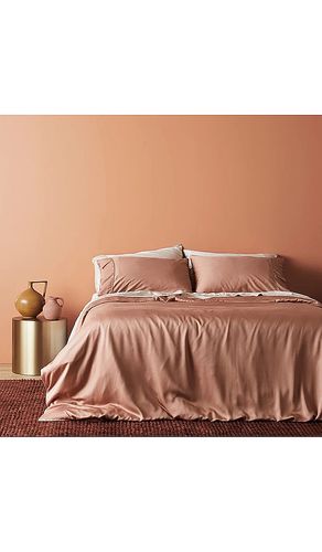 Full/queen sateen solid duvet cover in color brown size all - Ettitude - Modalova