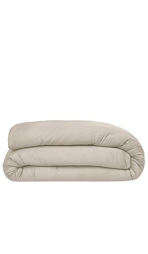 Twin sateen solid duvet cover in color ivory size all - Ettitude - Modalova