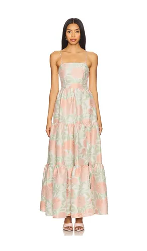X REVOLVE Jacquard Gown in Peach,Green. - size M (also in S, XS) - ELLIATT - Modalova