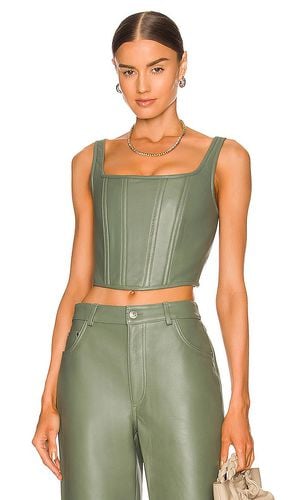 Leather Bustier in Army. - size 12/L (also in 14/XL) - Ena Pelly - Modalova