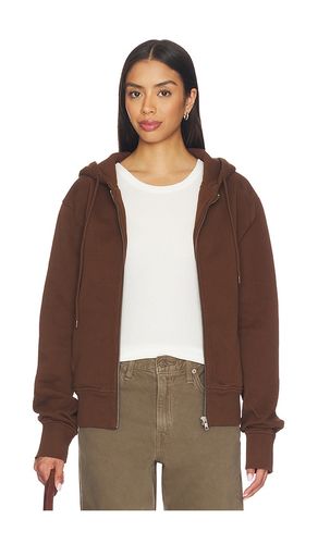 Slim Zip Up Hoodie in Brown. - size S (also in XS) - Entire Studios - Modalova