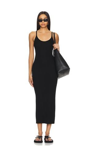 Maxivestido silk rib u neck en color talla M en - Black. Talla M (también en XL) - Enza Costa - Modalova