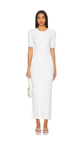 Silk sweater rib half sleeve dress en color talla L en - White. Talla L (también en M, S, XL, XS) - Enza Costa - Modalova