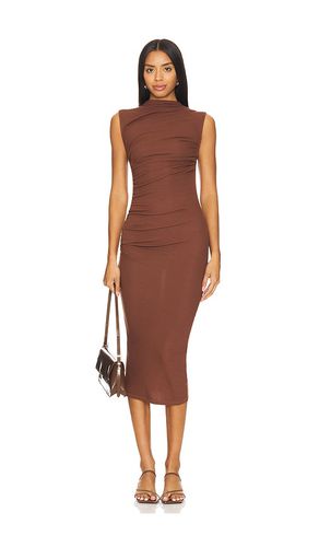 Vestido midi en color marrón talla M en - Brown. Talla M (también en L, S, XL, XS) - Enza Costa - Modalova